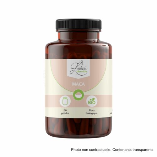 24 piluliers de 60 gélules de maca