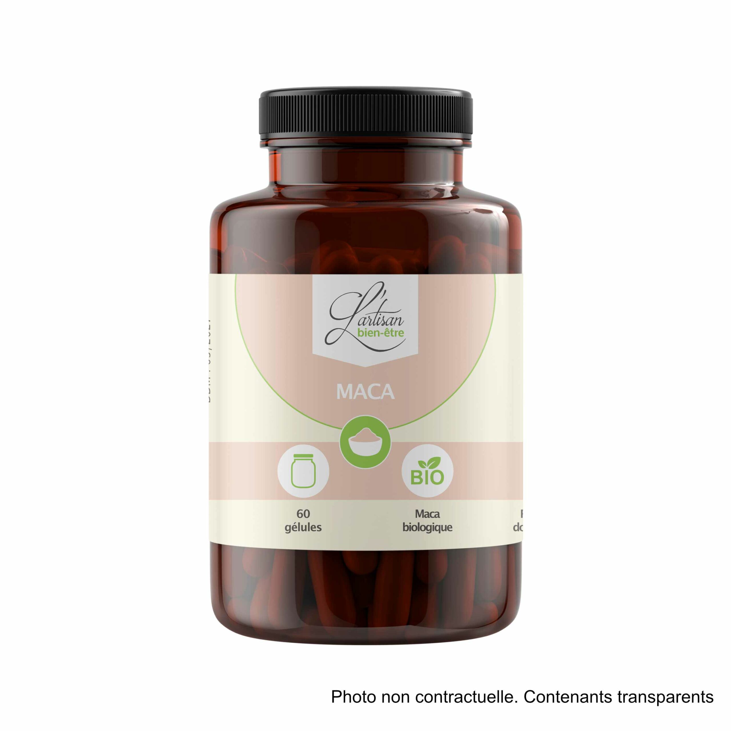 24 piluliers de 60 gélules de maca