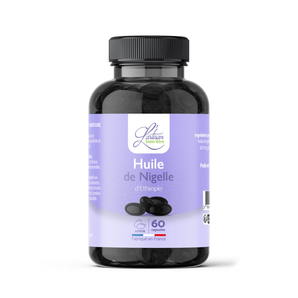 24 piluliers de 60 capsules d'huile de nigelle