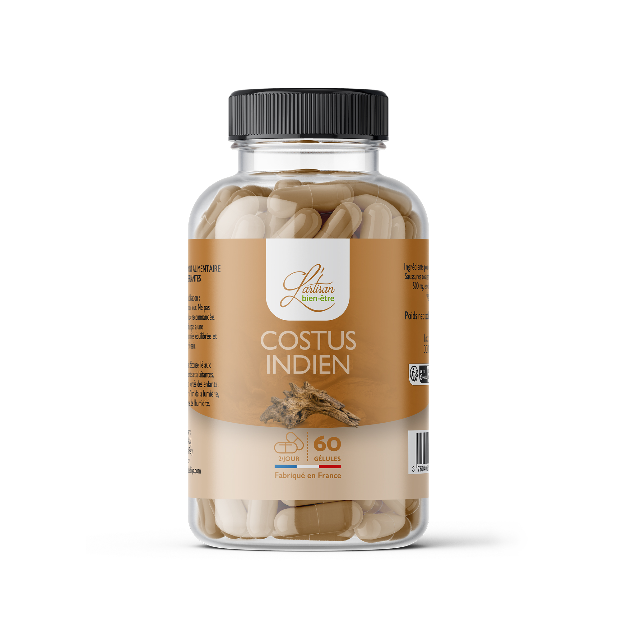 24 piluliers de 60 gélules de costus