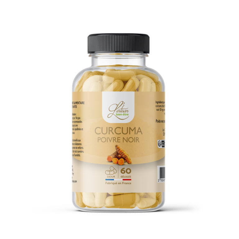 24 piluliers de 60 gélules de curcuma & pipérine
